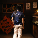 May club -【WESTRIDE】"TRADE MARK" TEE - NAVY